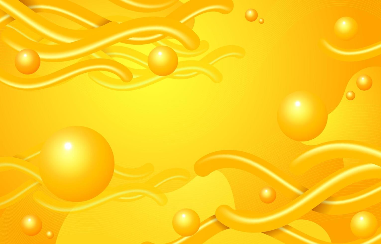 glänzend gelber flüssiger Hintergrund vektor