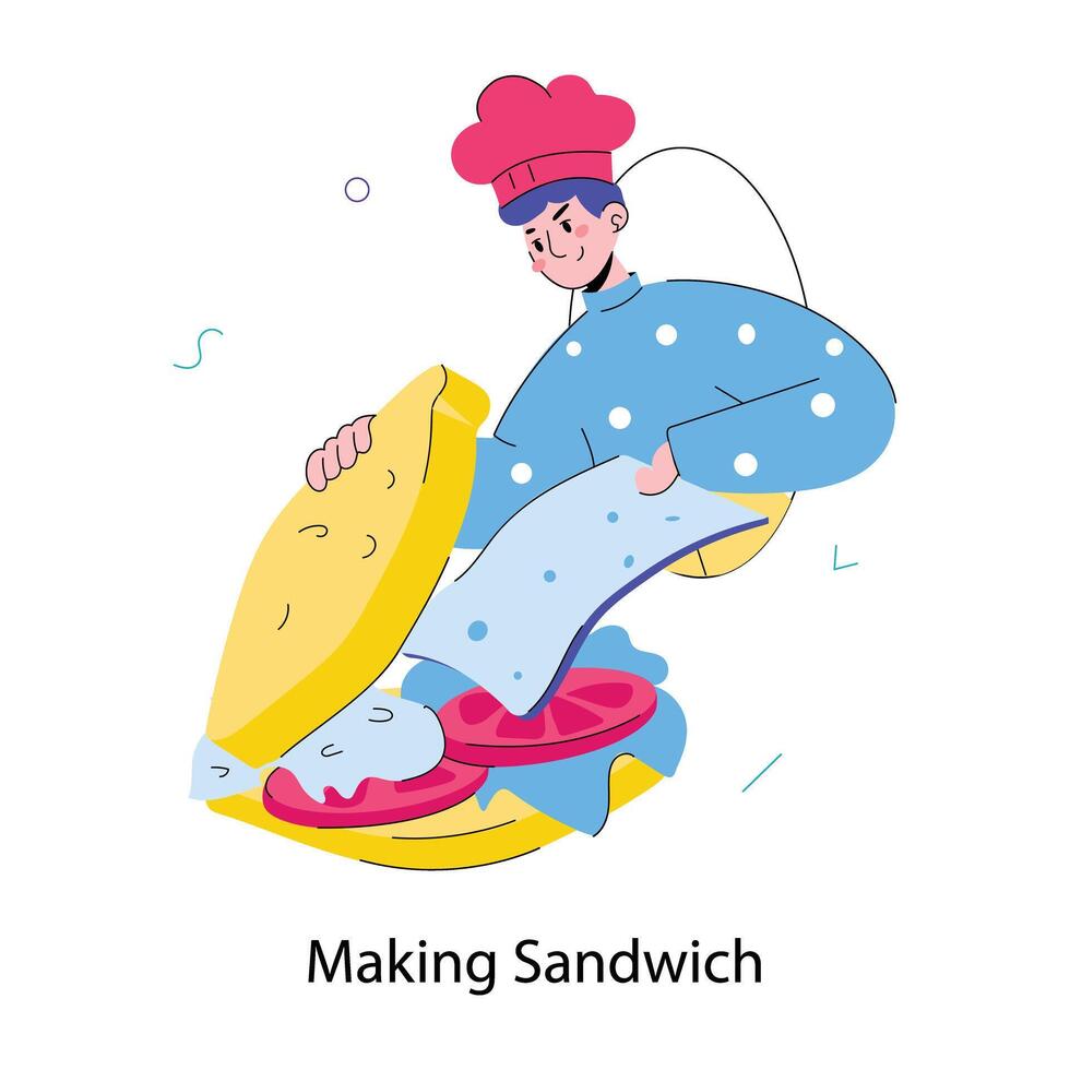 modisch Herstellung Sandwich vektor