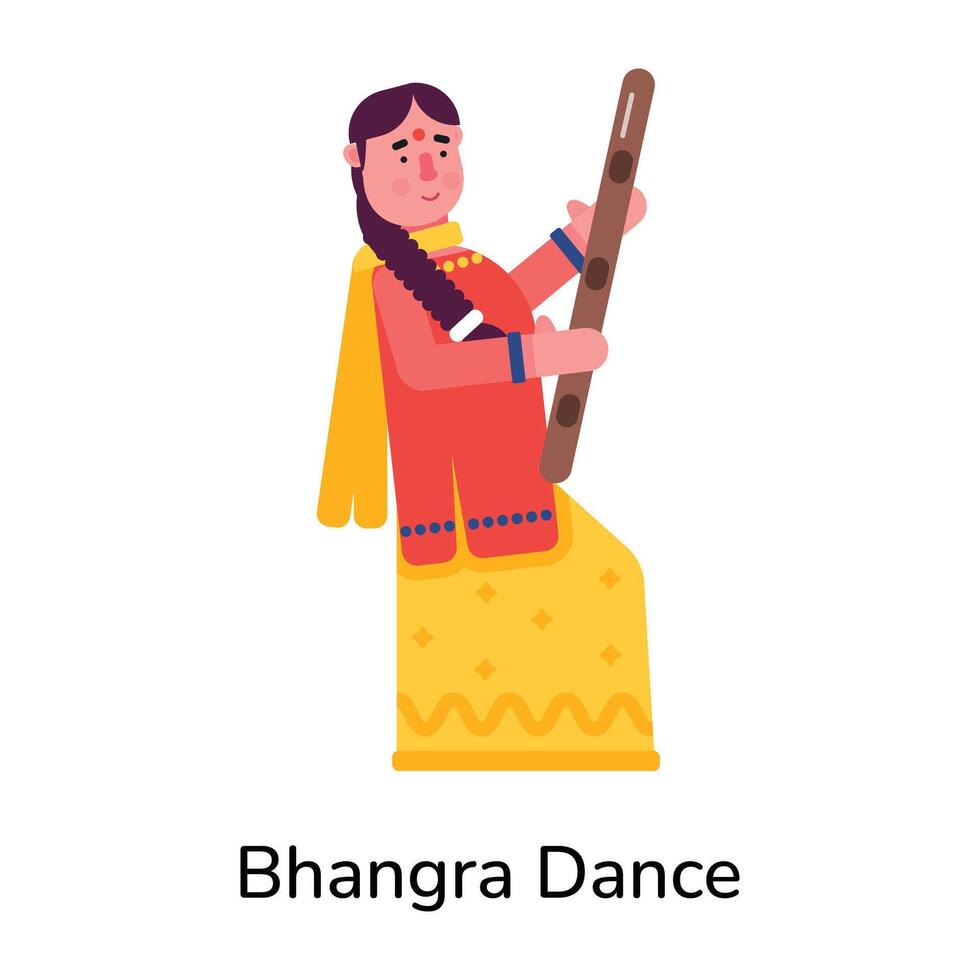 trendig bhangra dansa vektor