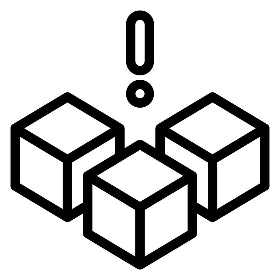 Kisten Linie Symbol vektor