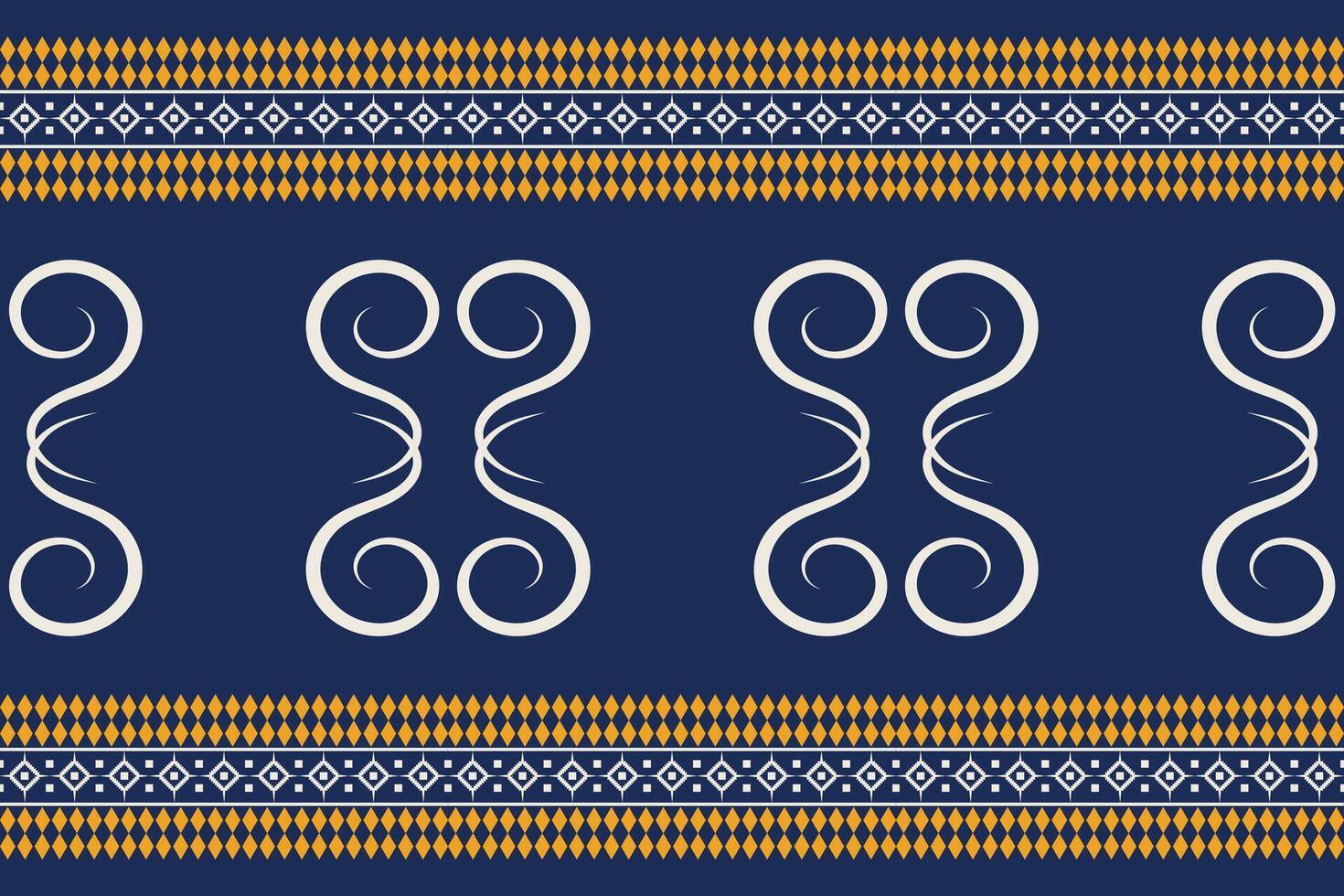 traditionell ethnisch Ikat Motiv Stoff Muster geometrisch Stil.afrikanisch Ikat Stickerei ethnisch orientalisch Muster Blau Hintergrund Hintergrund. abstrakt, Illustration, Textur, Rahmen, Dekoration. vektor