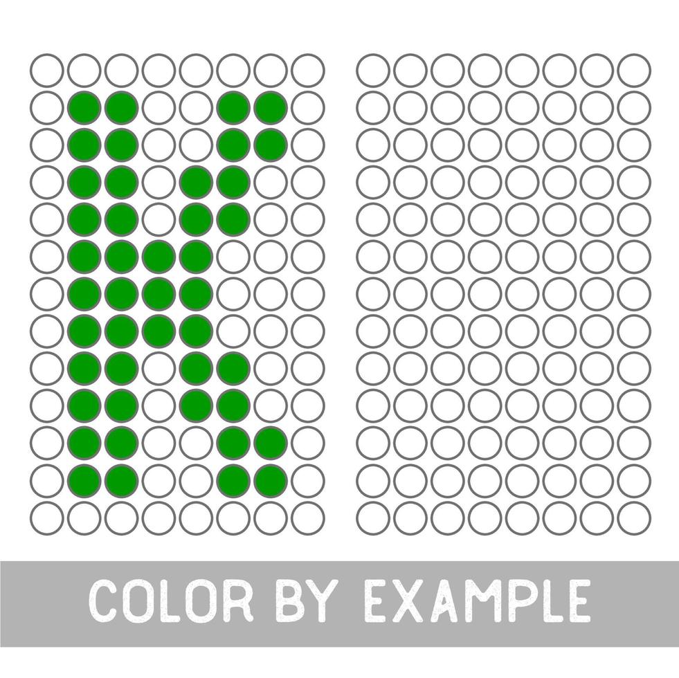 färg efter exempel. lära sig alfabetet, bokstäver. arbetsblad för förskolebarn, barn. abc målarbok för barn. pussel för barn, alfabetet k. vektor