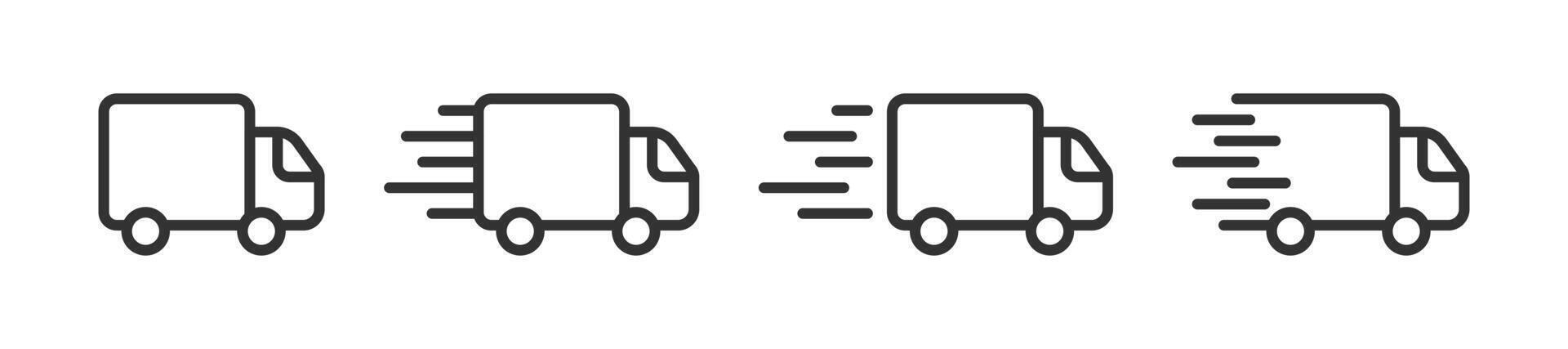 Auto Symbol. Transport. Lieferung Bedienung LKW. Automobil Fahrzeug. schnell, Geschwindigkeit Auto. vektor