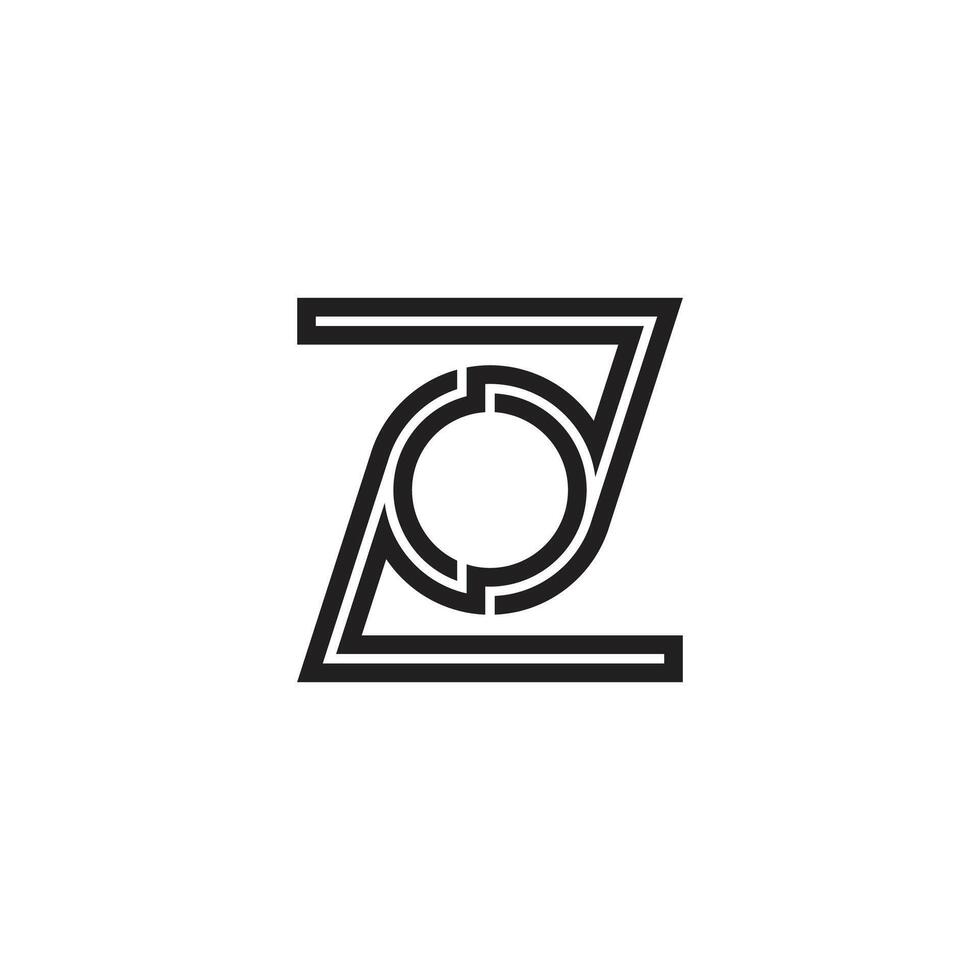 so, oz, z und Ö abstrakt Initiale Monogramm Brief Alphabet Logo Design vektor