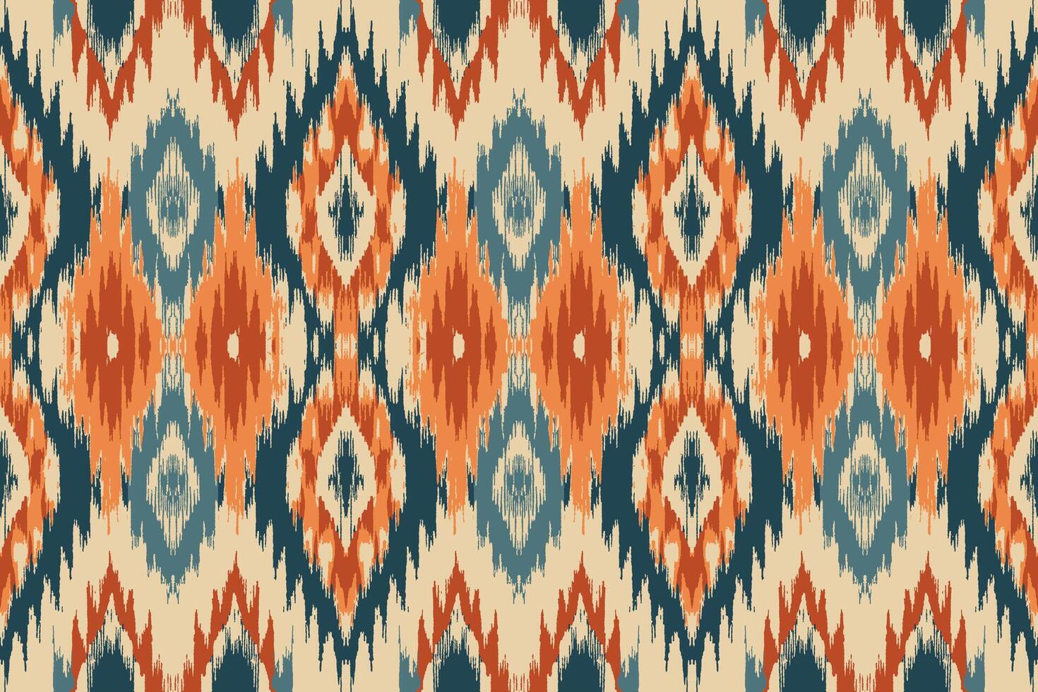 ethnische abstrakte ikat-kunst. nahtloses muster in stammes-, volksstickerei und mexikanischem stil. aztekischer geometrischer kunstornamentdruck.design für teppich, tapete, kleidung, verpackung, stoff, bezug, textil vektor