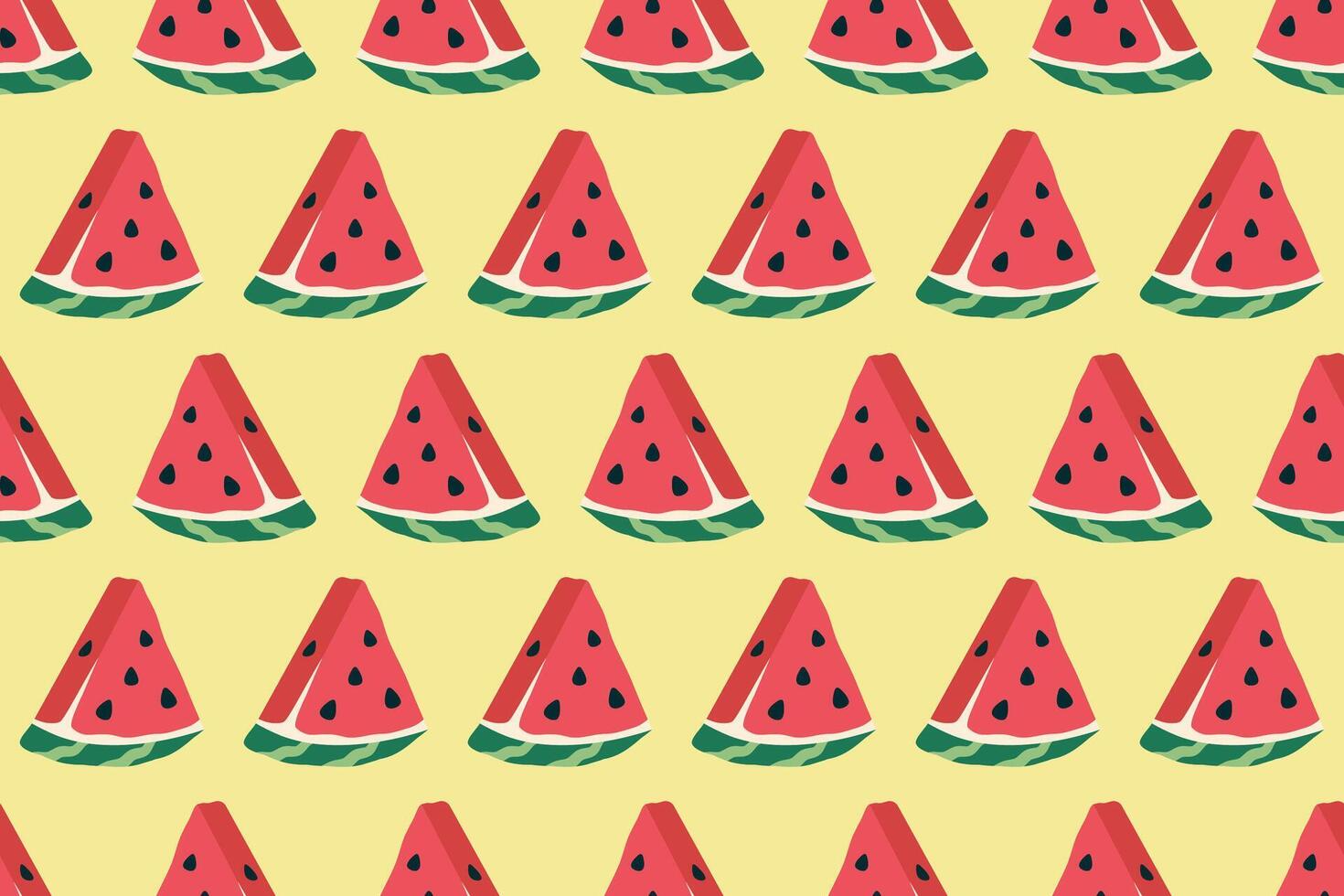 Wassermelone nahtlos Muster. reif Melone Scheiben. Süss tropisch Frucht. Wassermelone prim. gesund Vegetarier organisch Lebensmittel. Illustration vektor