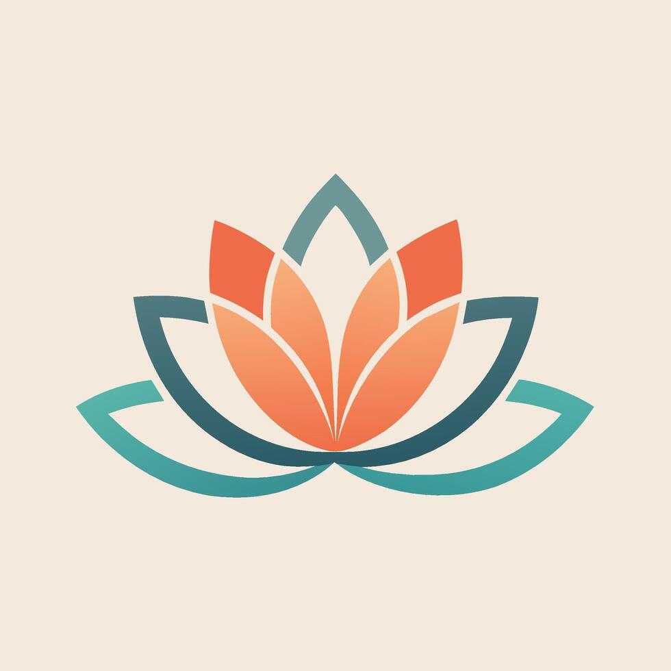 ein beschwingt Lotus Blume im voll blühen einstellen gegen ein einfach Weiß Hintergrund, ein beruhigend Bild von ein Lotus Blume symbolisieren Balance und Frieden vektor