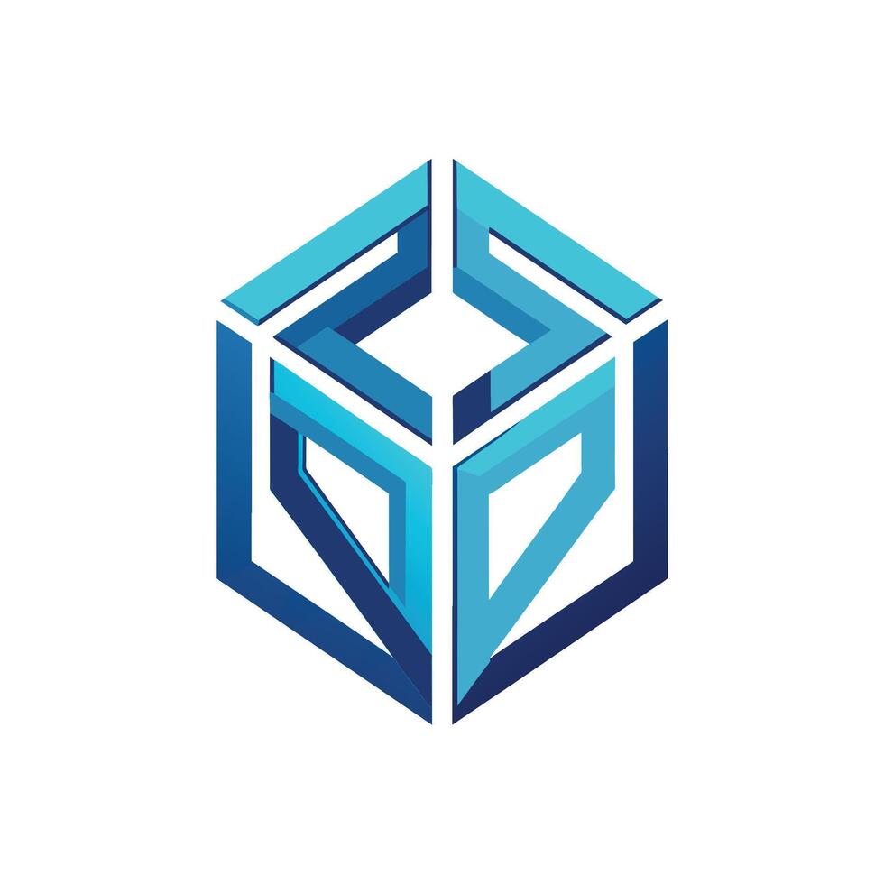 en enkel blå kub logotyp uppsättning mot en rena vit bakgrund, ett elegant, minimalistisk design inspirerad förbi de form av en läppstift rör vektor