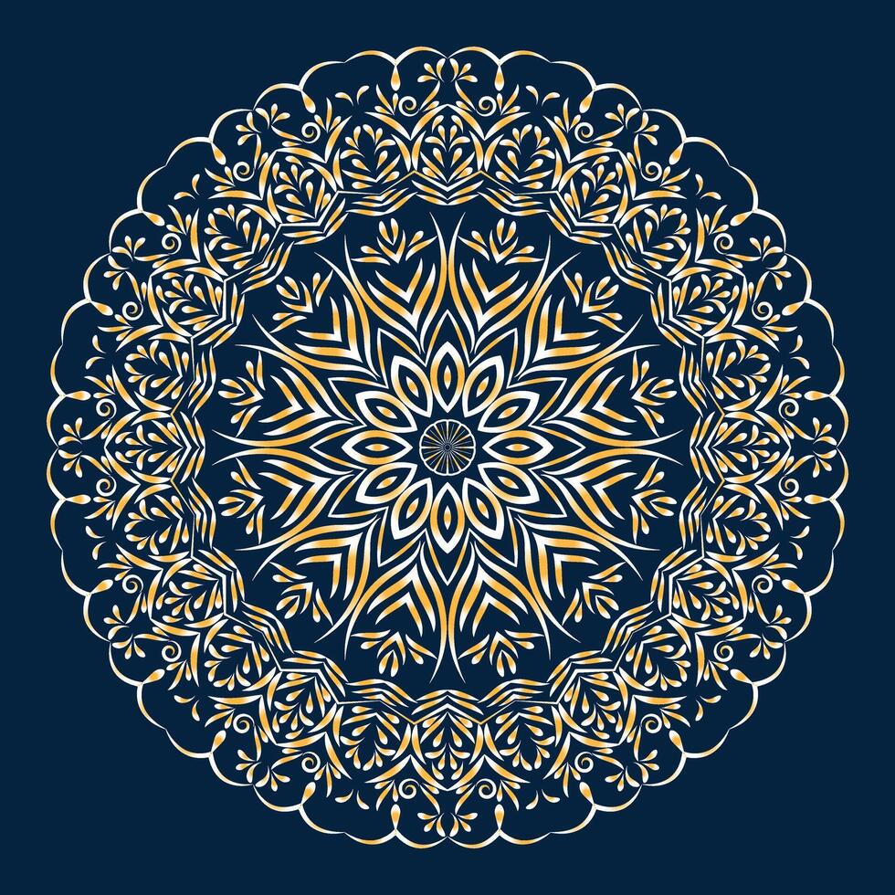 kostenlos Luxus Grafik Kunst farbig Arabisch Mandala Design vektor