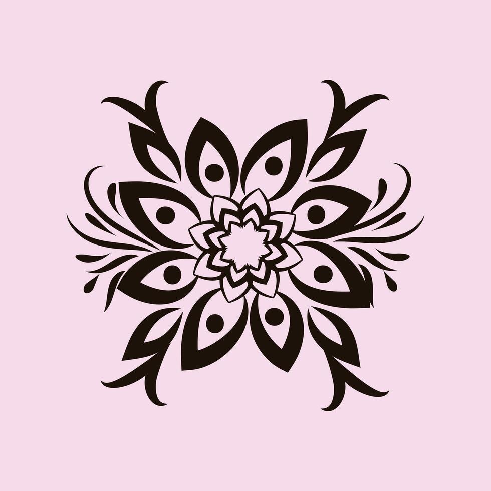 fri elegant dekorativ dekorativ blommig uppsättning med illustration vektor
