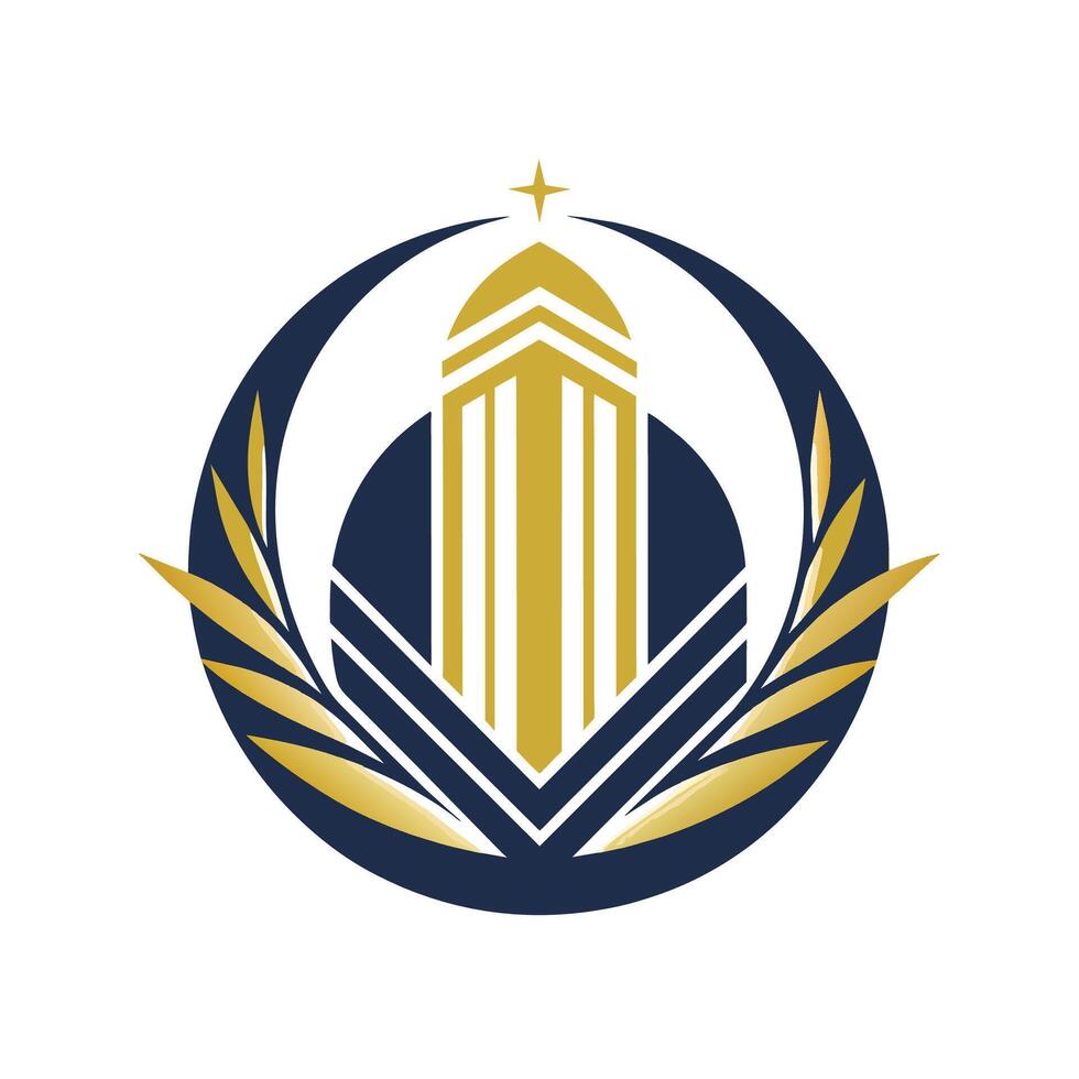 das Logo von das islamisch Liga, Design ein minimalistisch Logo zum ein Luxus Hotel Kette Das spiegelt Luxus und Komfort vektor