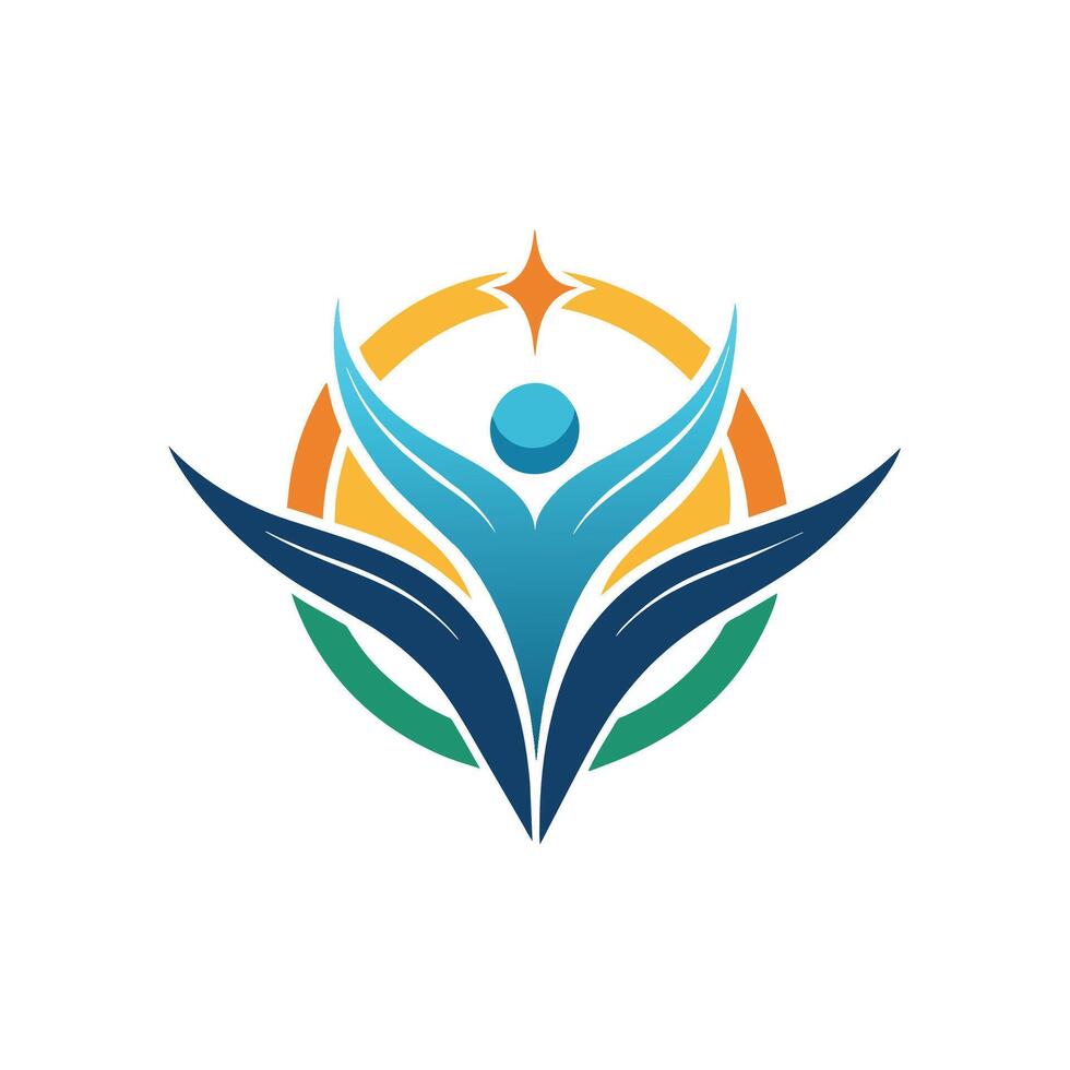 ein minimalistisch Logo symbolisieren hoffen und Heilung zum ein Gesundheit Center, ein minimalistisch Logo hervorrufen ein Sinn von hoffen und Heilung, minimalistisch einfach modern Logo Design vektor
