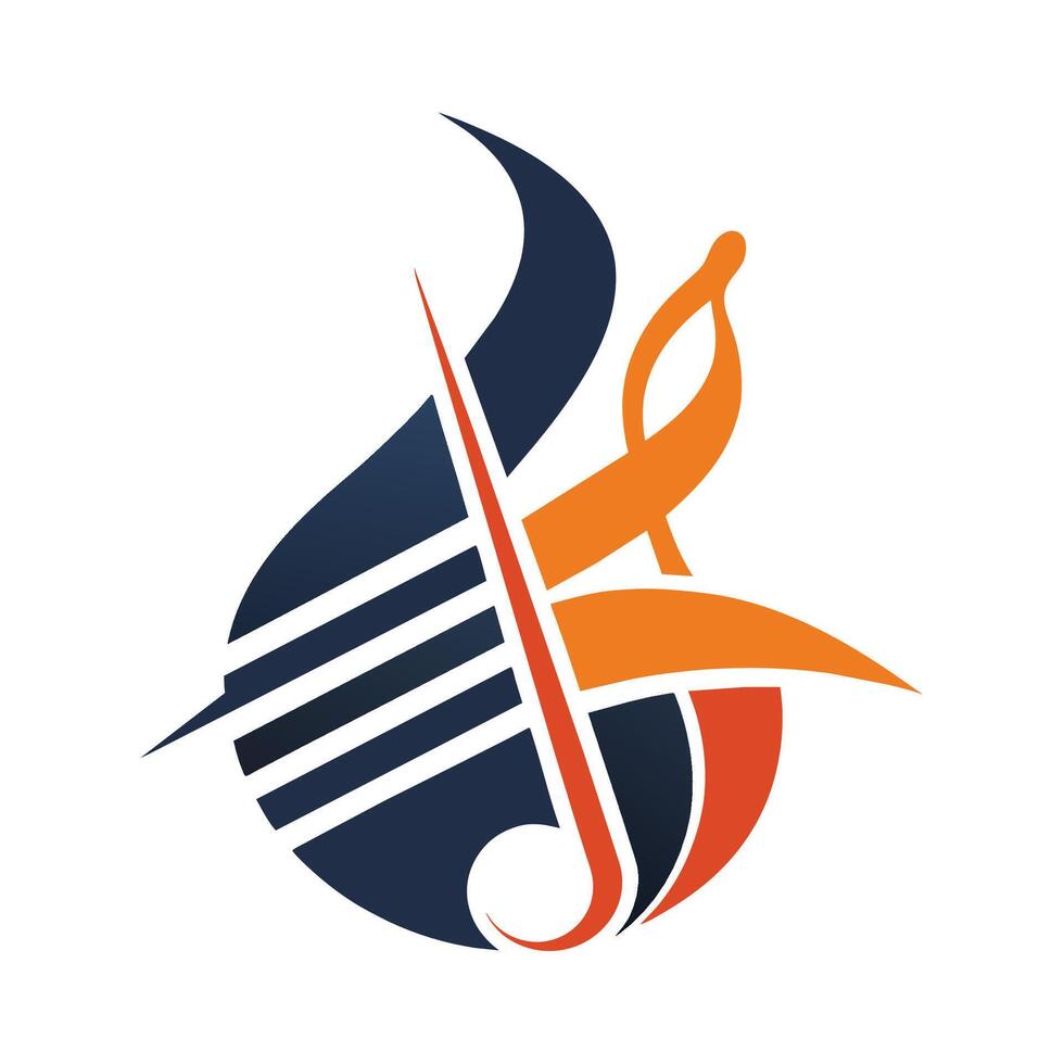 logotyp design representerar en musikalisk företag med abstrakt brev m sammanflätade med symfoni element, skapa ett abstrakt representation av en symfoni, minimalistisk enkel modern logotyp design vektor