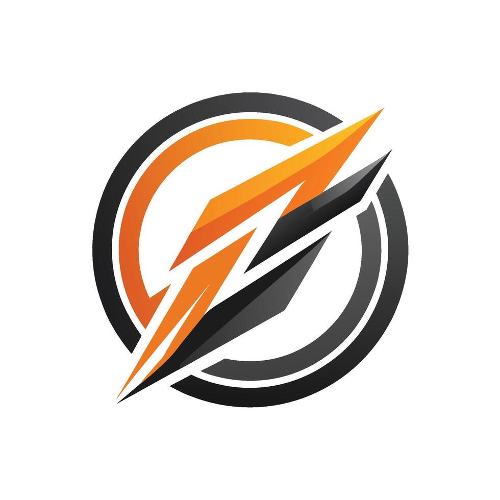 ein glatt, modern Logo im Orange und schwarz Farben angezeigt auf ein Weiß Hintergrund, erstellen ein glatt, modern Logo zum ein branding Beratung Feste vektor