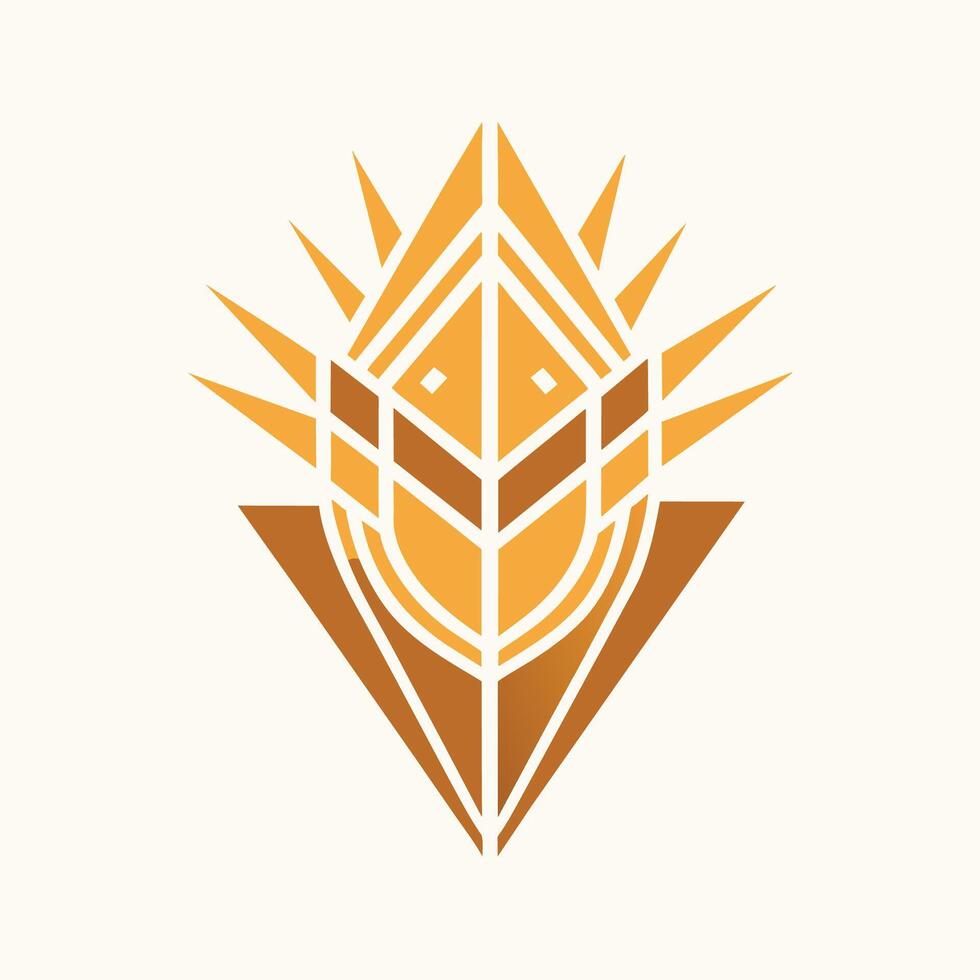 Logo mit geometrisch Formen inspiriert durch Radiant Konzept, symbolisieren ein Bier Unternehmen, geometrisch Formen inspiriert durch das Konzept von strahlend Haut vektor