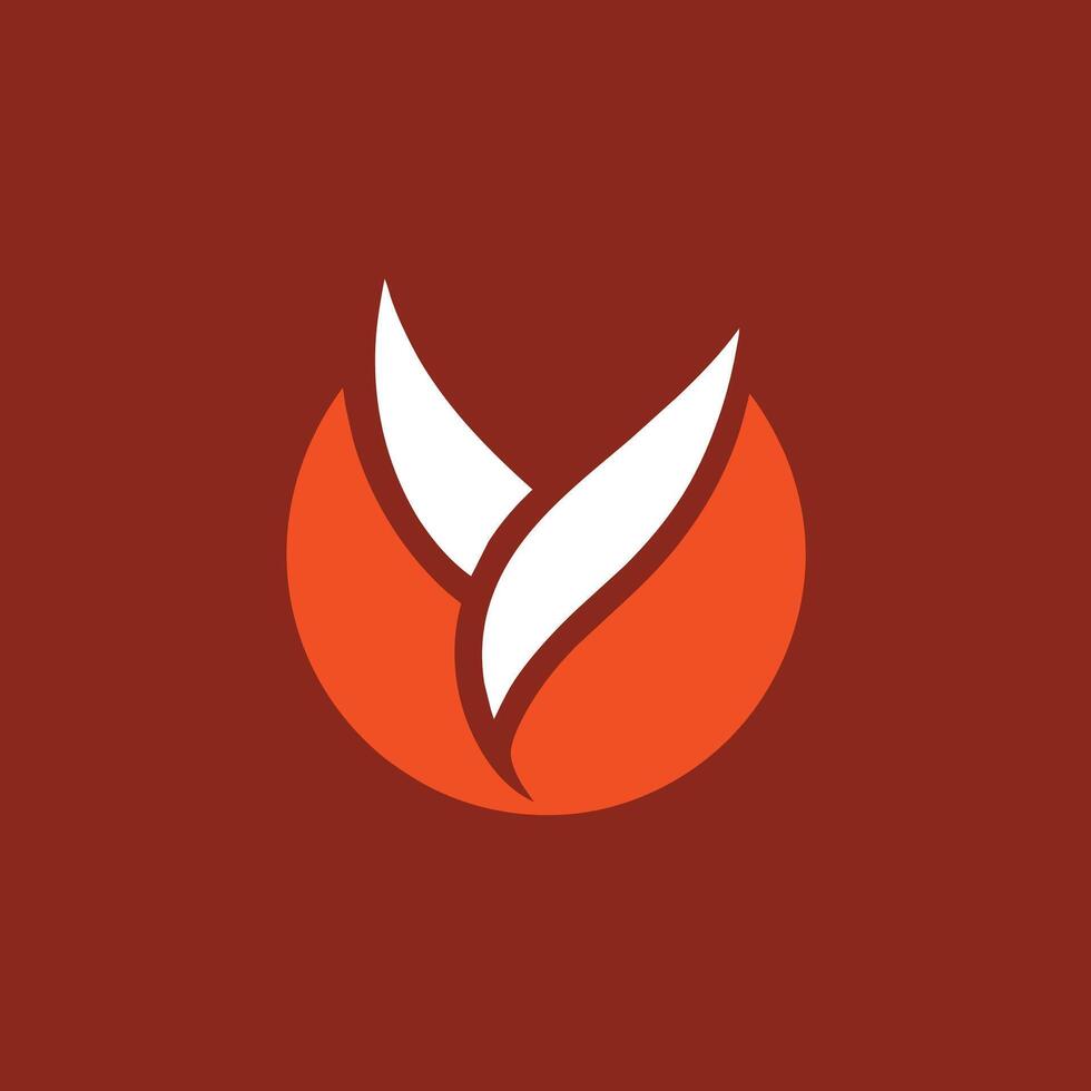 rot und Weiß Logo präsentieren ein Weiß Vogel Symbol mit Negativ Raum kreativ benutzt im das Design, verwenden Negativ Raum kreativ zu erstellen ein zwingend Komposition Logo vektor