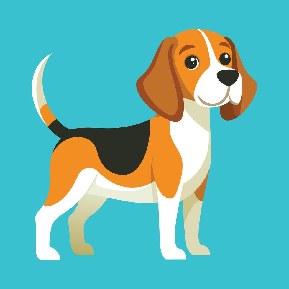 beagle hund tecknad serie djur- illustration vektor