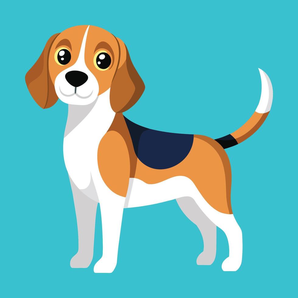 Beagle Hund Karikatur Tier Illustration vektor