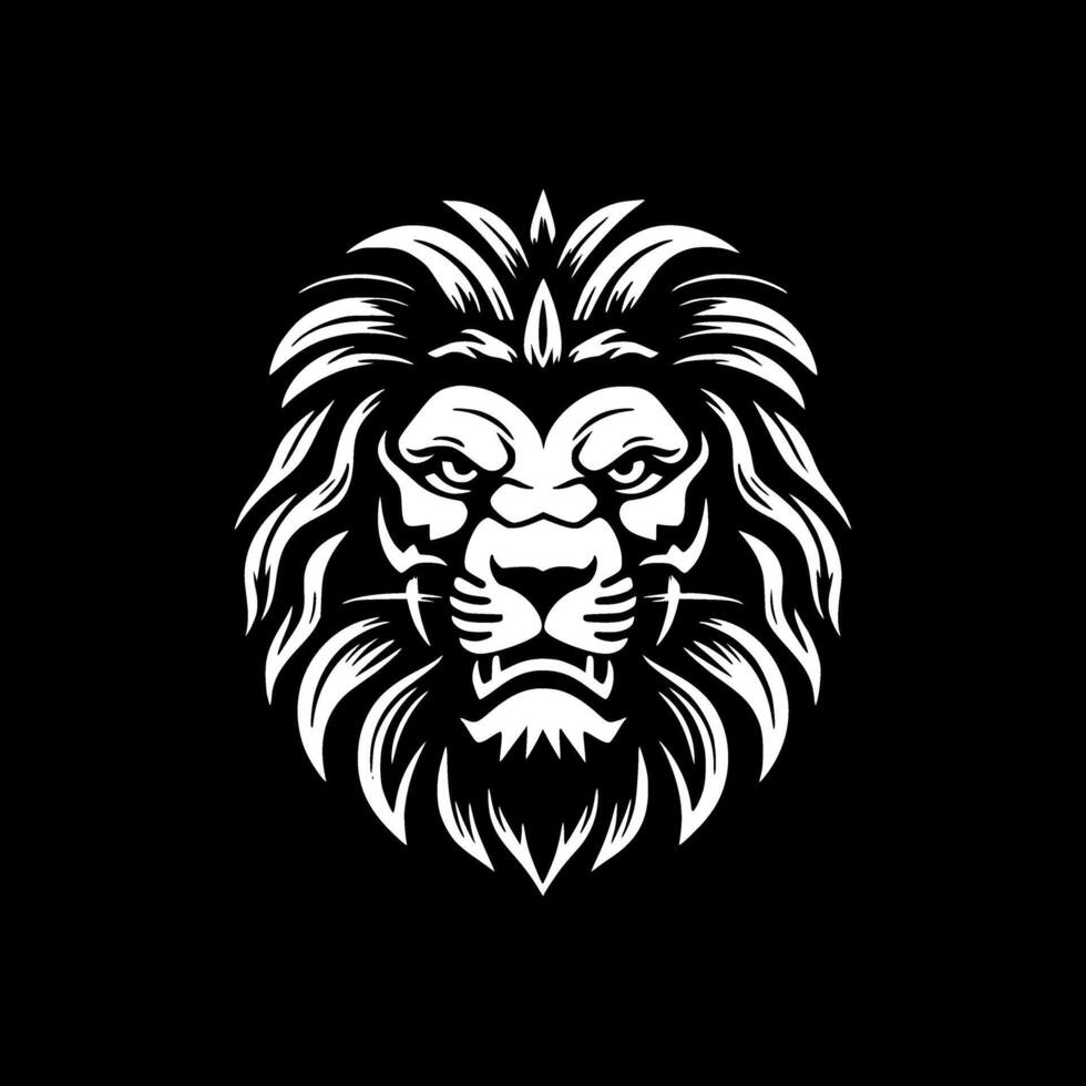 Löwe - - schwarz und Weiß isoliert Symbol - - Illustration vektor