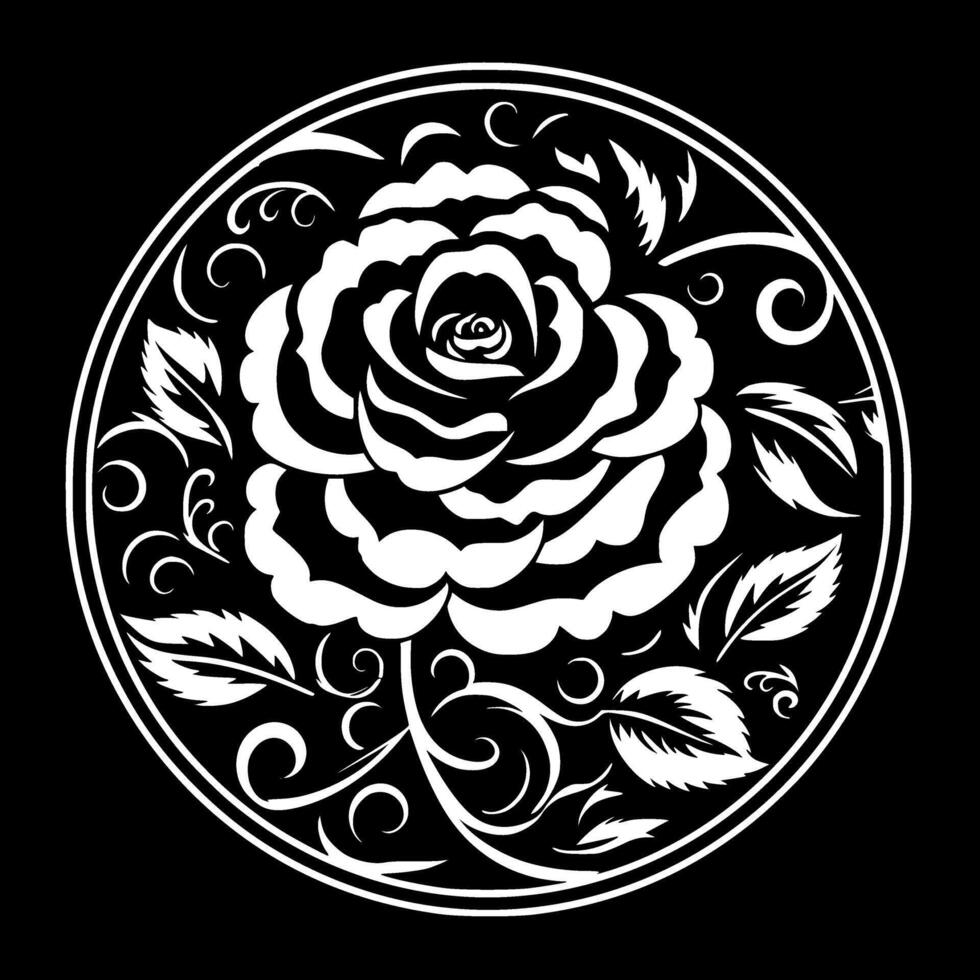 ro - svart och vit isolerat ikon - illustration vektor