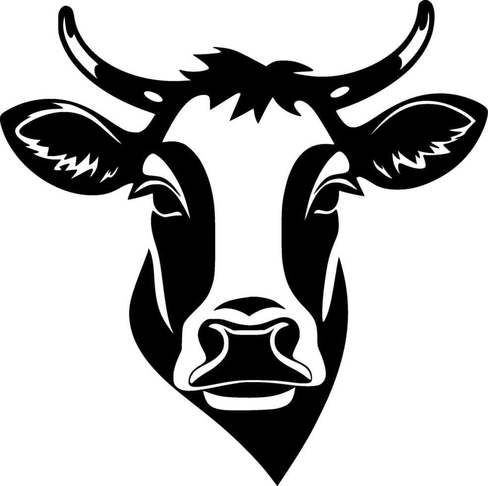 Kuh - - minimalistisch und eben Logo - - Illustration vektor