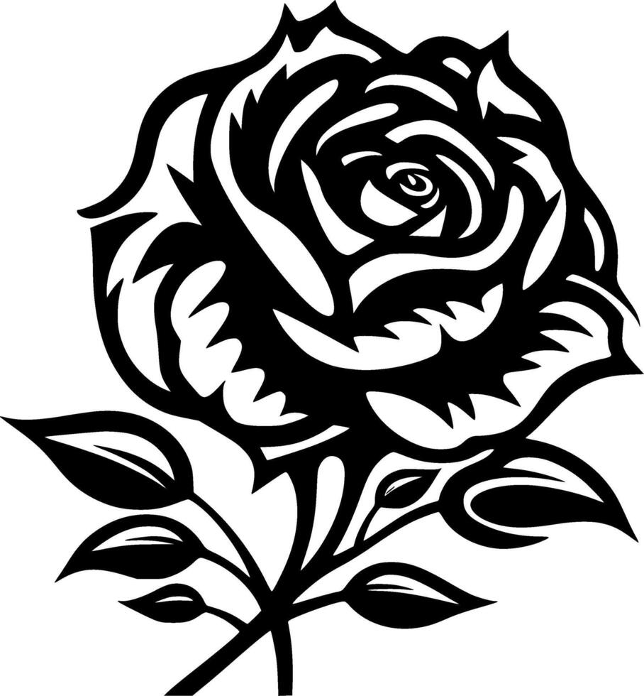 Rose - - minimalistisch und eben Logo - - Illustration vektor