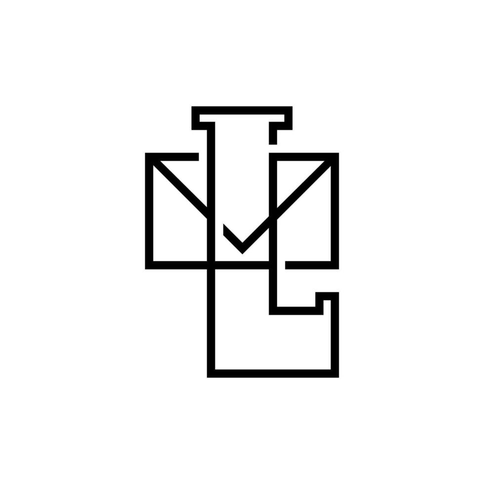 Brief l und Mail Logo Design Vorlage. Brief l und Mail einfach schwarz Farbe Symbol Design auf Weiß Hintergrund vektor