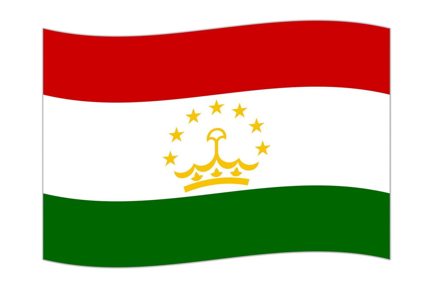 vinka flagga av de Land tadzjikistan. illustration. vektor