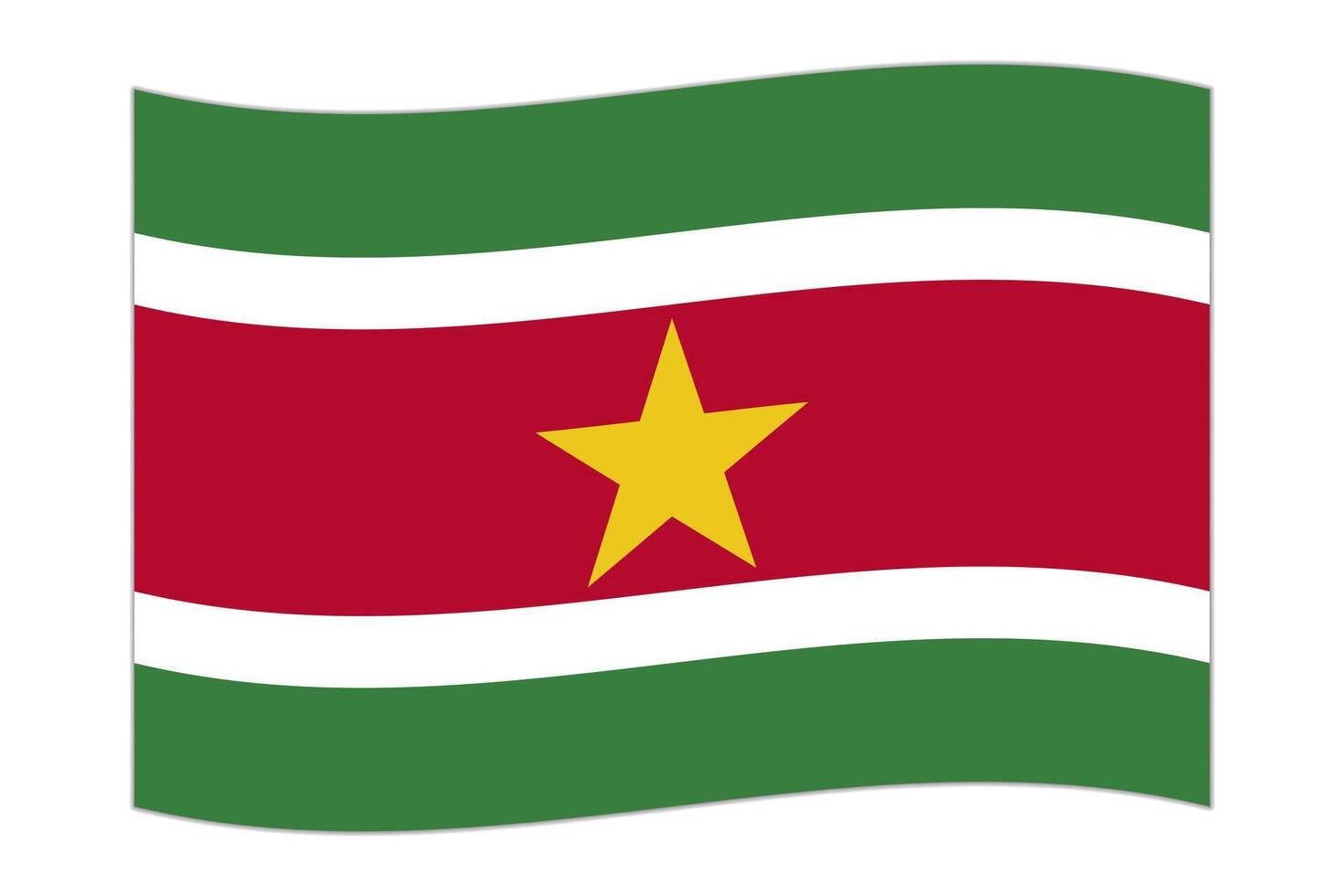 vinka flagga av de Land surinam. illustration. vektor