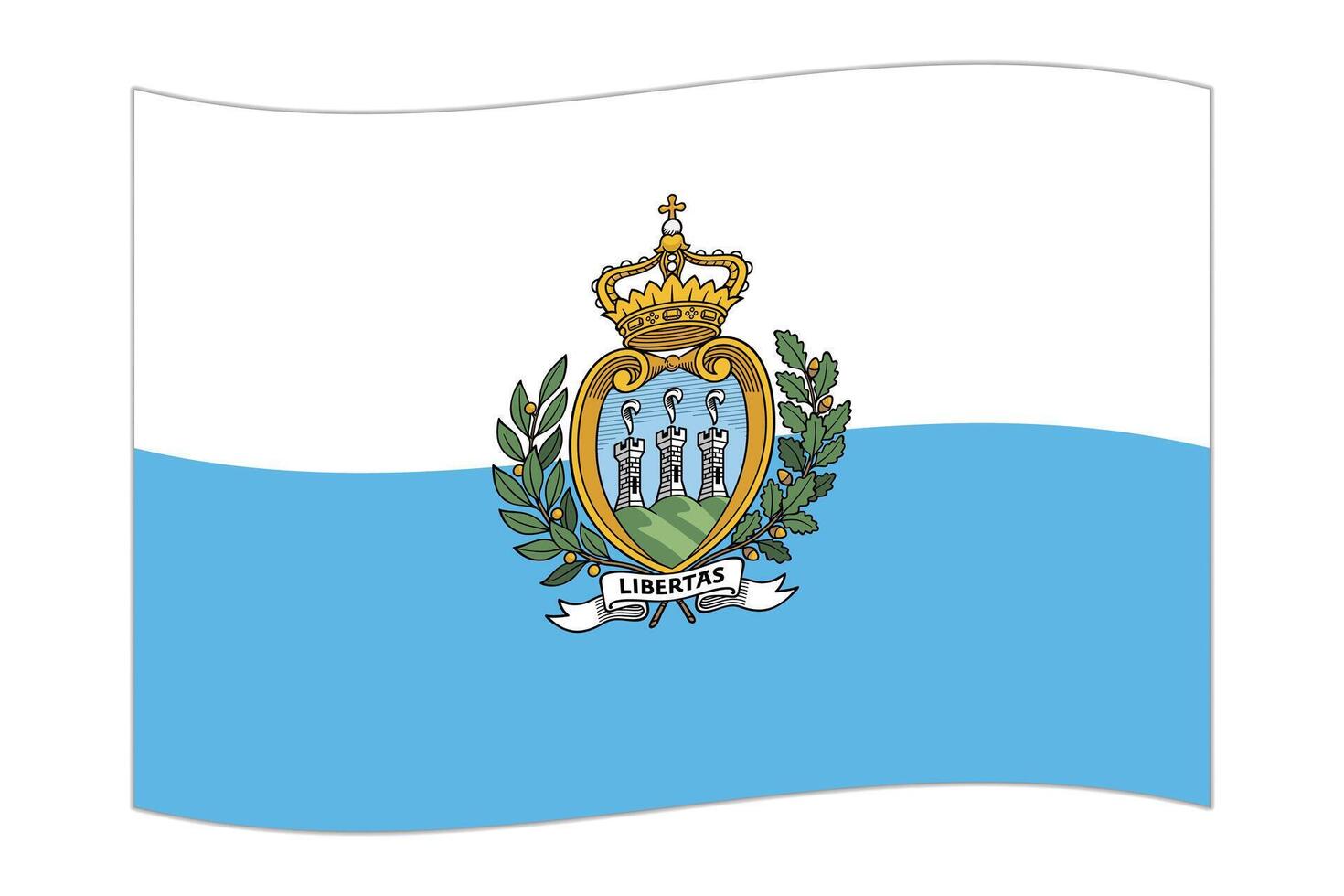 vinka flagga av de Land san marino. illustration. vektor