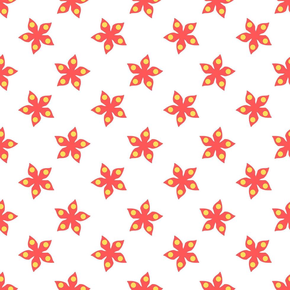 blommig mönster design med blomma form i platt stil för textil- eller utskrift företag vektor