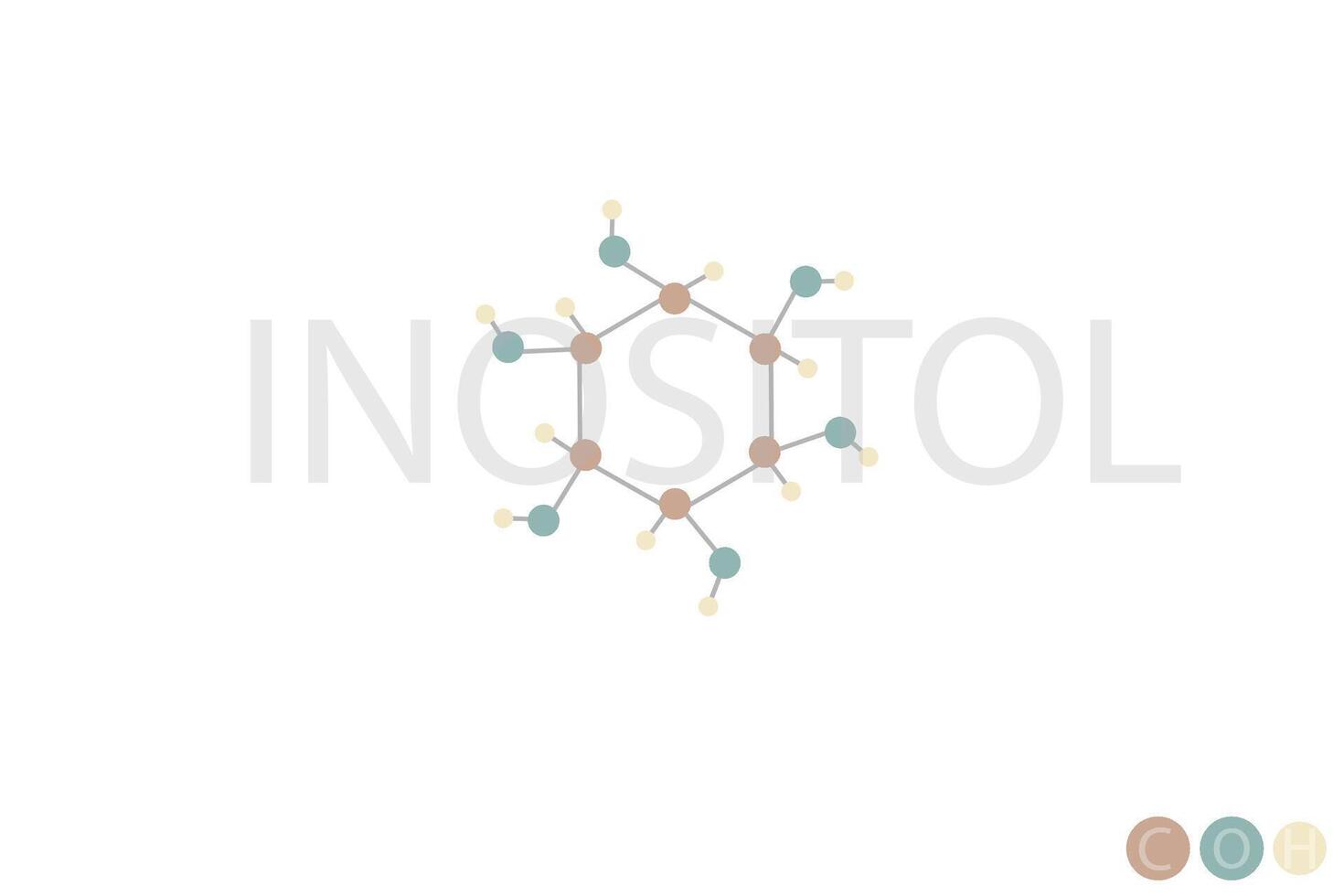 Inosit molekular Skelett- chemisch Formel vektor