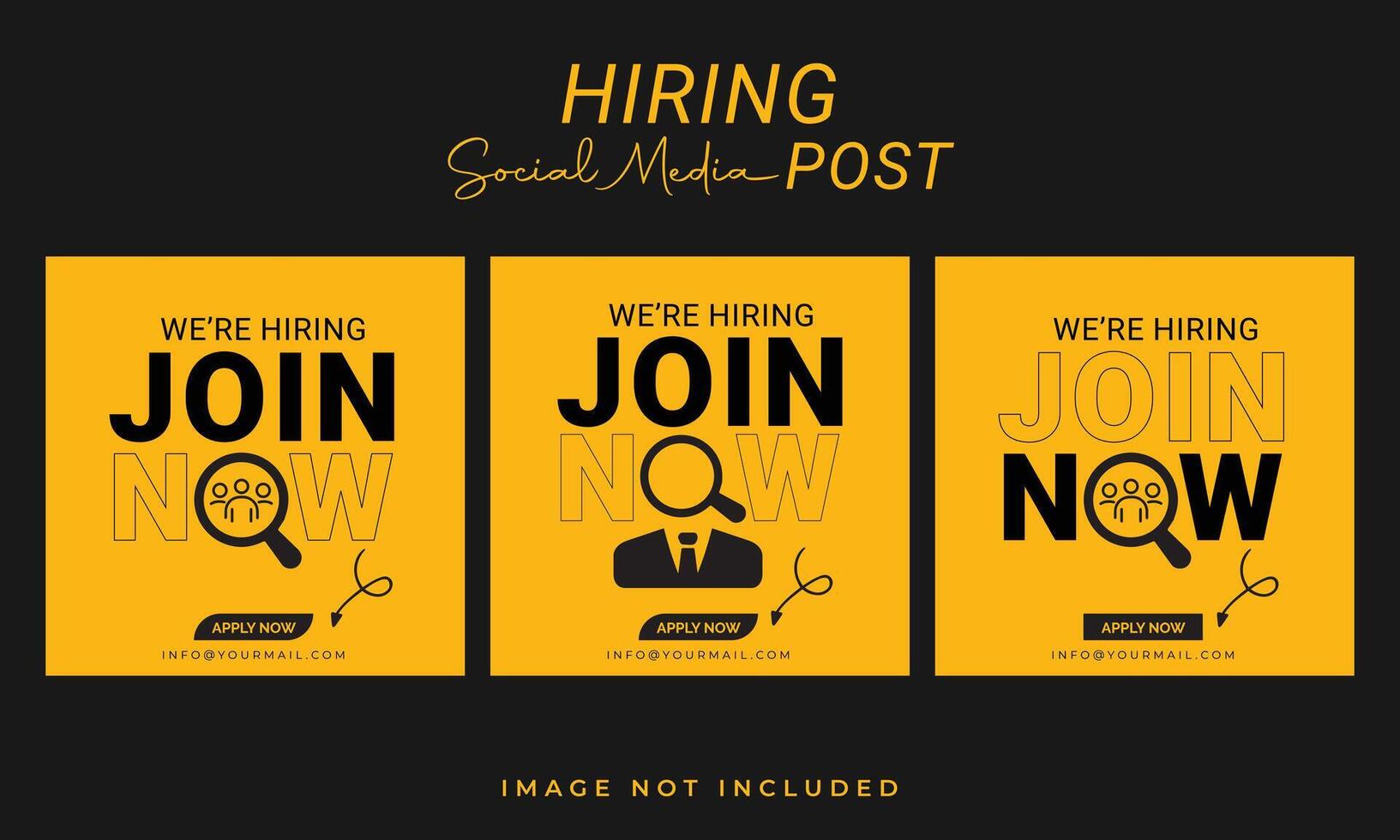 wir sind Einstellung Job freie Stelle Sozial Medien Post Banner Design Vorlage, jetzt wir sind Einstellung Job Poster Platz Netz Banner Design. vektor