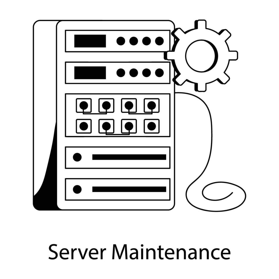 Trendige Serverwartung vektor