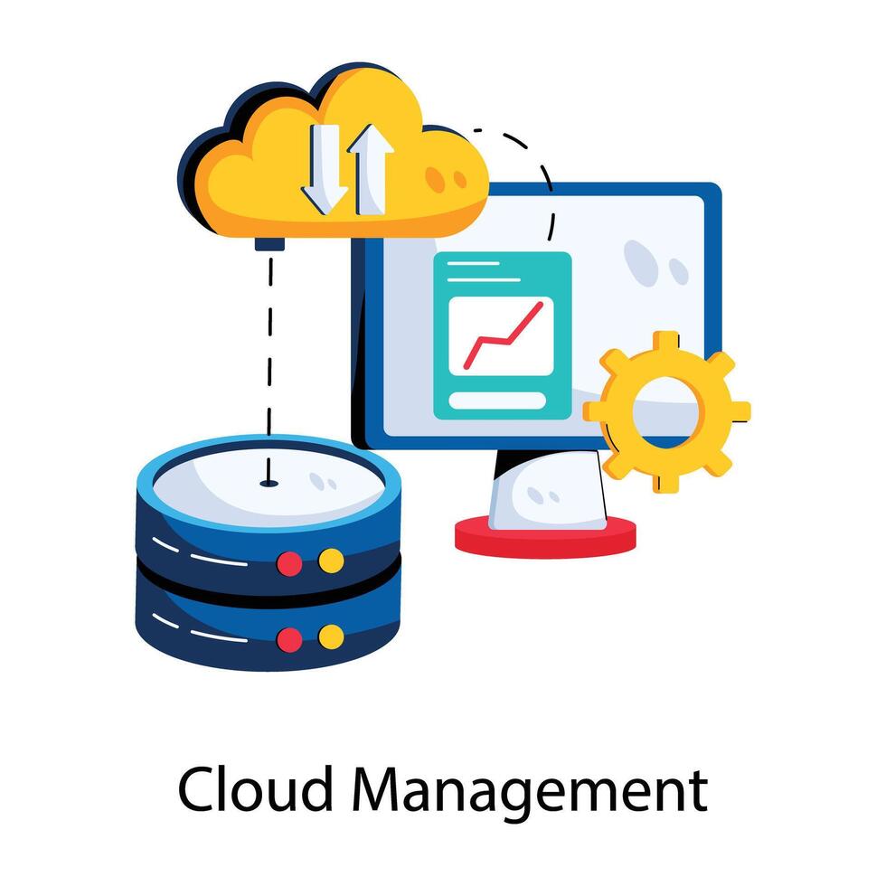 Trendiges Cloud-Management vektor