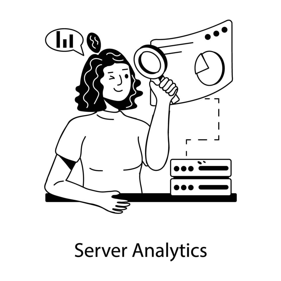 modisch Server Analytik vektor