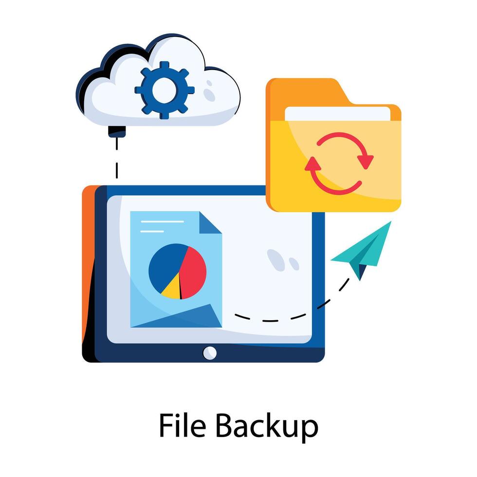 modisch Datei Backup vektor