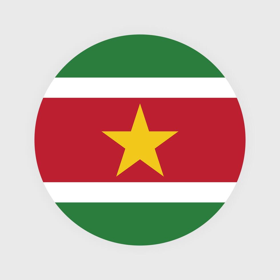 National Flagge von Surinam. suriname Flagge. suriname runden Flagge. vektor