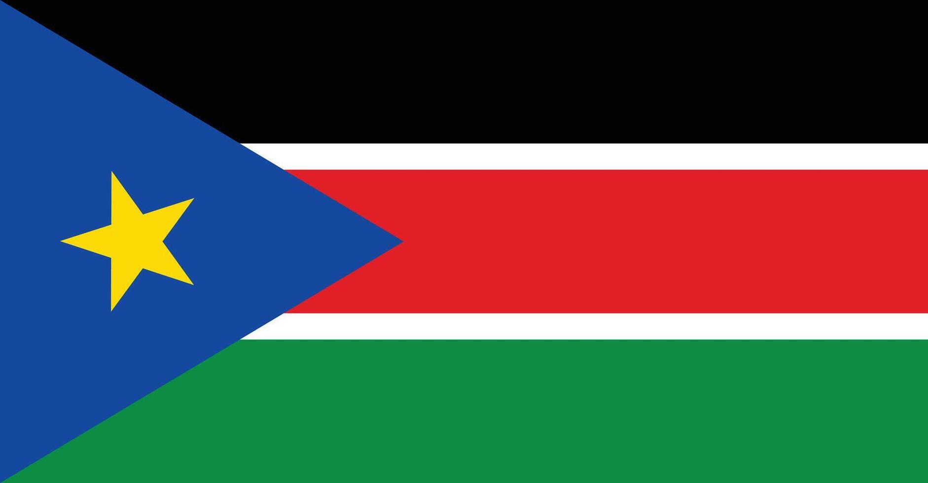 National Flagge von Süd Sudan. Süd Sudan Flagge. vektor