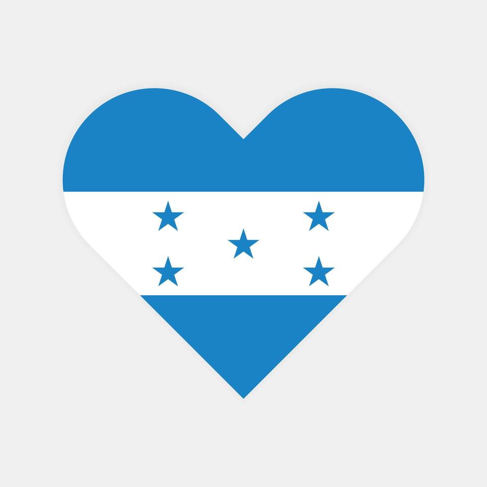 National Flagge von Honduras. Honduras Flagge. Honduras Herz Flagge. vektor