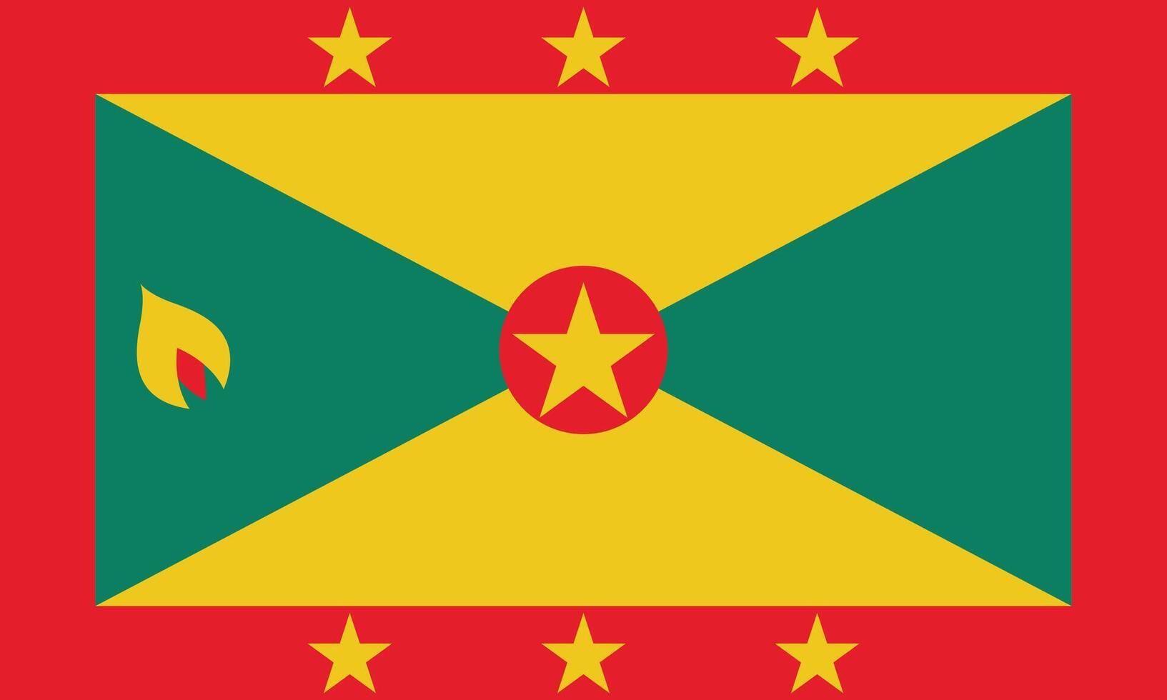 nationell flagga av grenada. grenada flagga. vektor