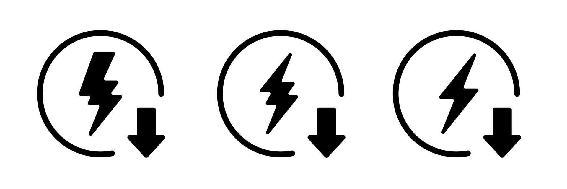 Anti statisch Energie und Leistung Blitz Bolzen Symbol Design vektor