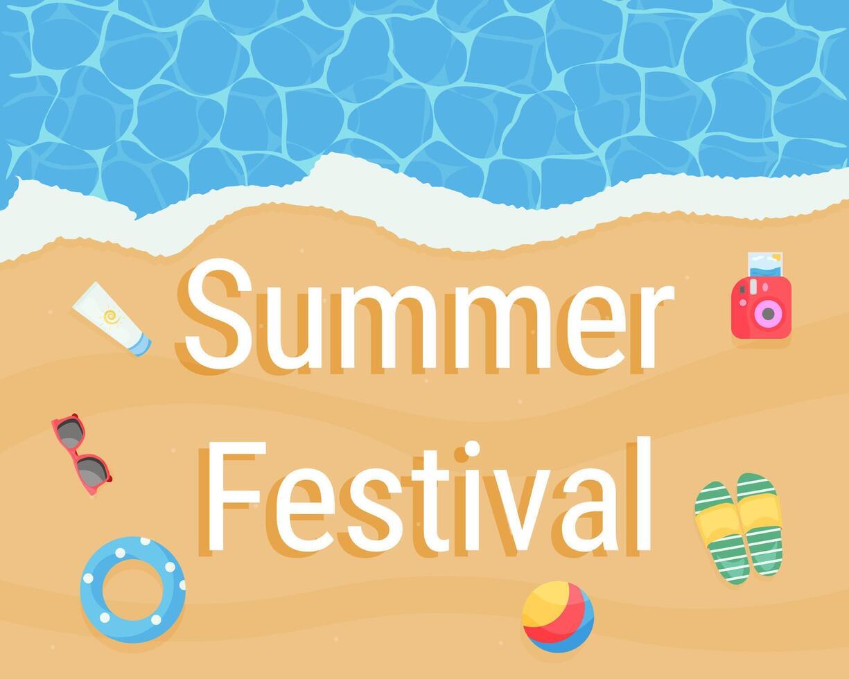 Sommer- Festival Banner. entspannen, Ferien oder Urlaub. Illustration vektor