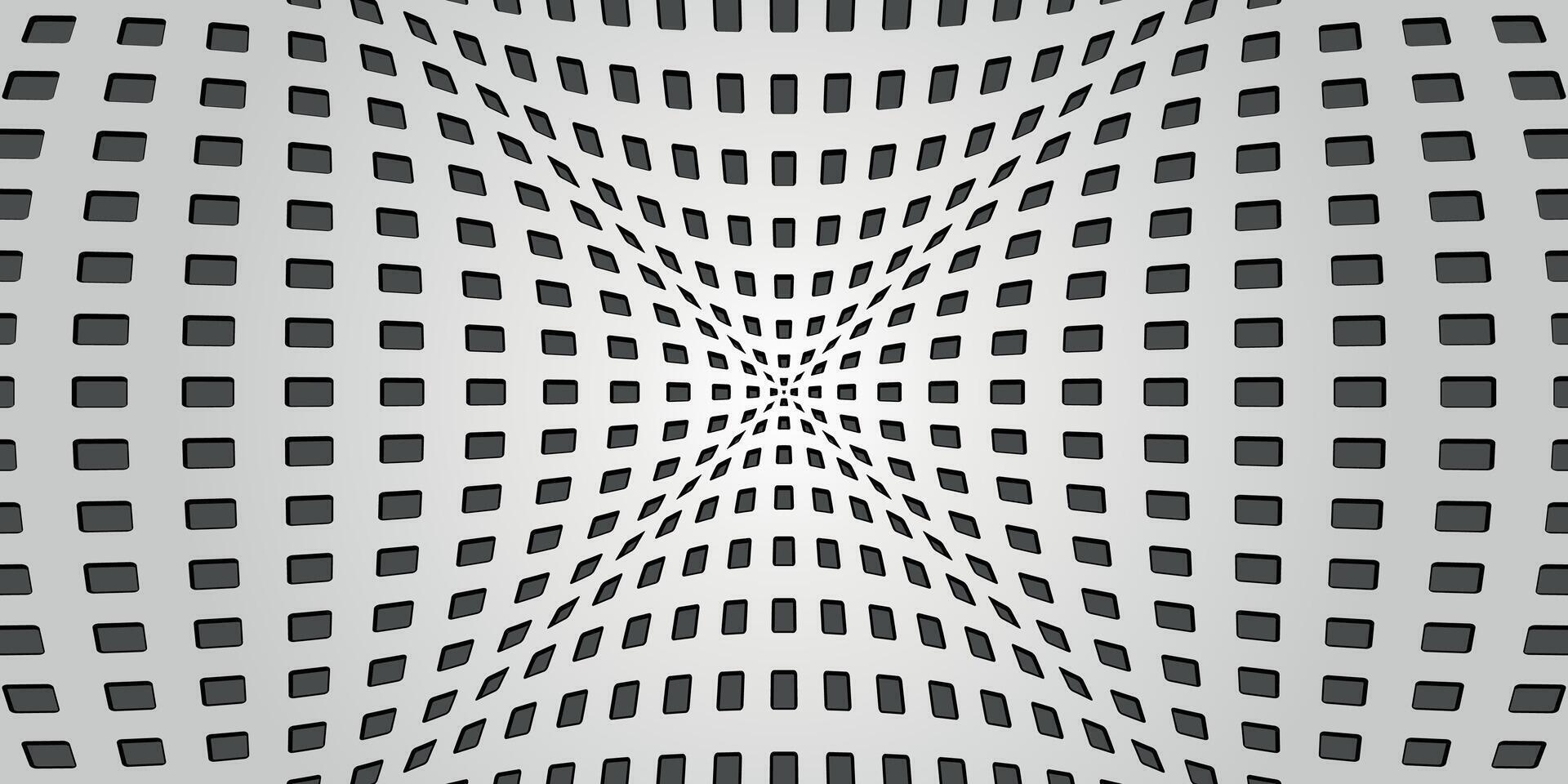 bakgrund med förvrängd kvadrater alstrande tredimensionell abstrakt effekt vektor