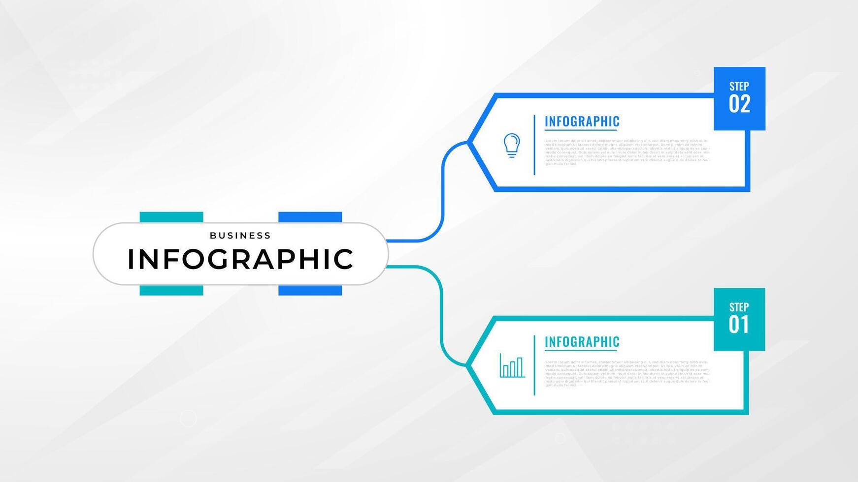 två steg infographic märka design mall med linje ikoner. bearbeta steg diagram, presentationer, arbetsflöde layout, baner, strömma Diagram, info Graf illustration. vektor