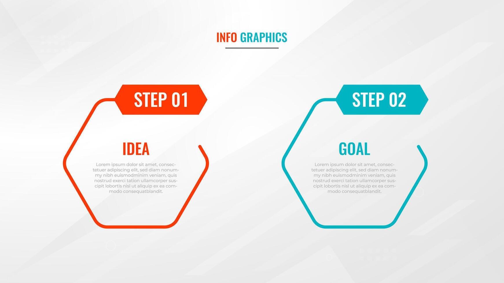 zwei Schritt Infografik Etikette Design Vorlage mit Linie Symbole. Prozess Schritte Diagramm, Präsentationen, Arbeitsablauf Layout, Banner, fließen Diagramm, die Info Graph Illustration. vektor