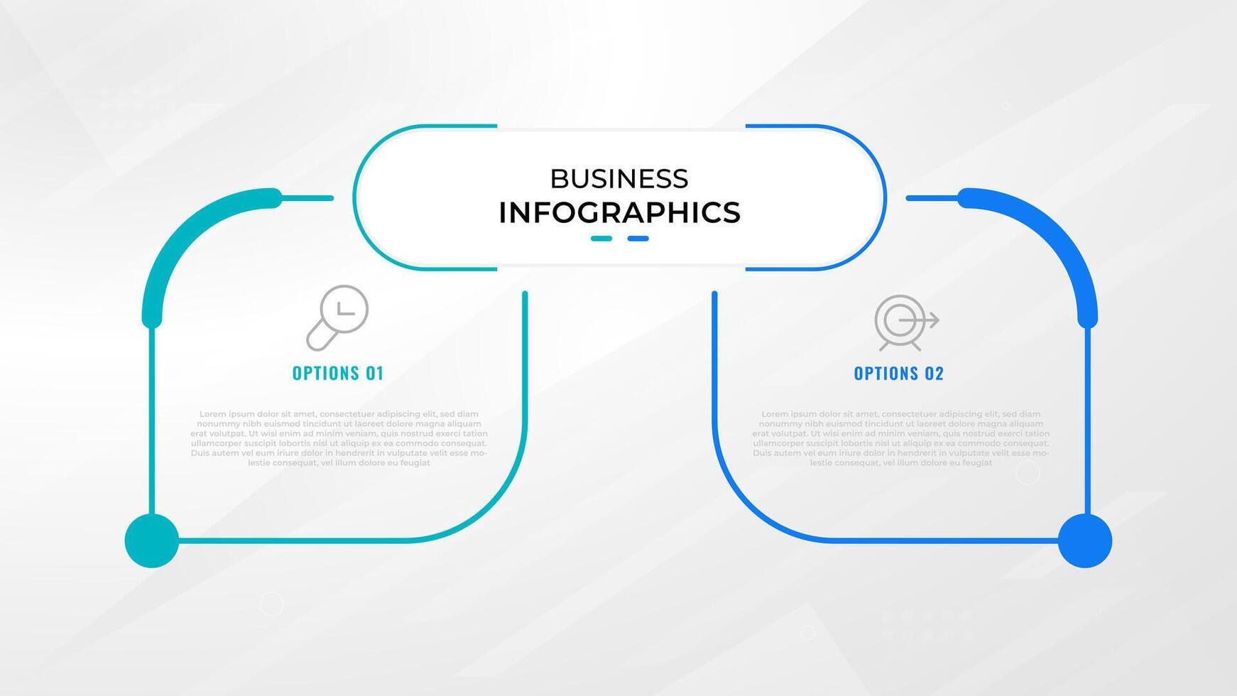 zwei Schritt Infografik Etikette Design Vorlage vektor