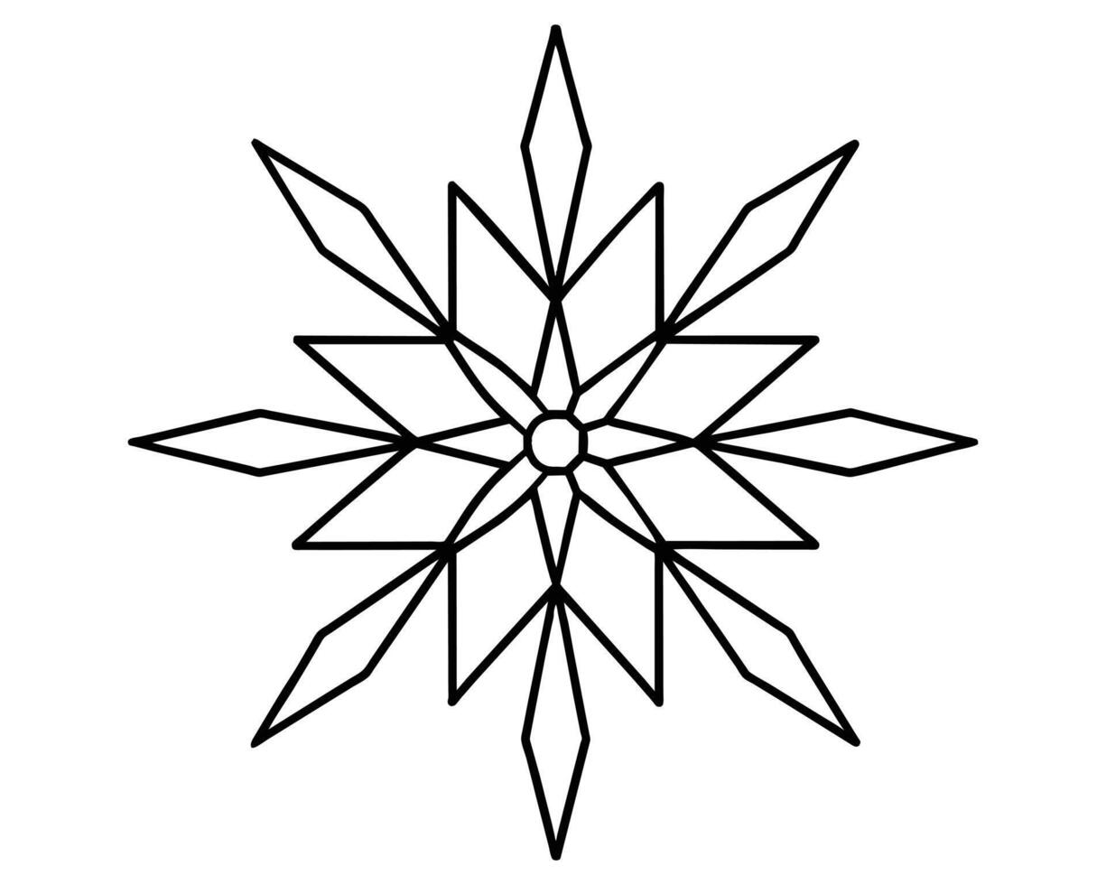Schneeflocke Blume Färbung vektor
