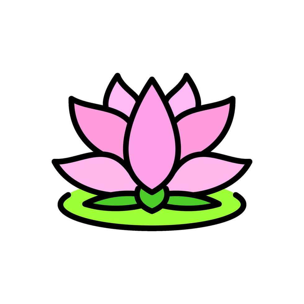 Lotus Blume Karikatur Symbol, isoliert Hintergrund vektor