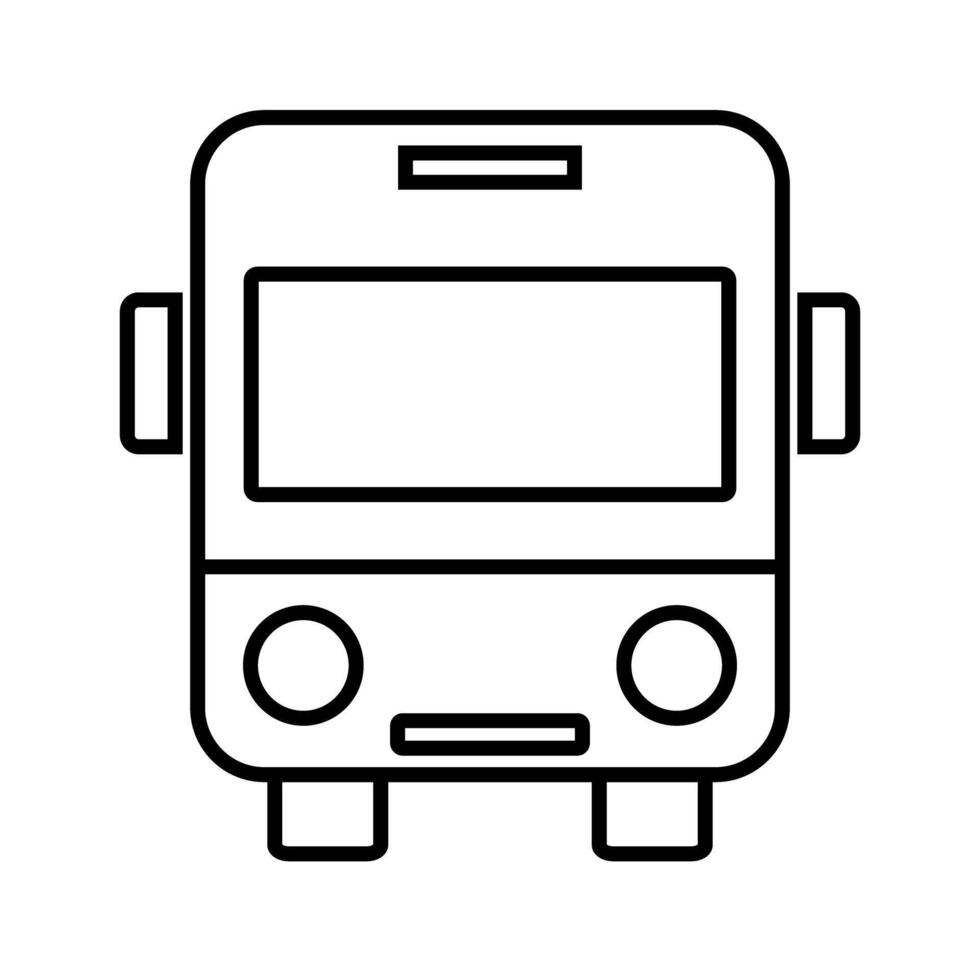 enkel buss ikon. fordon. vektor